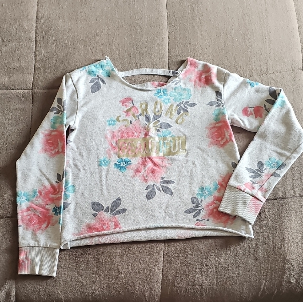 Floral Kids Sweatshirt - Strong & Beautiful